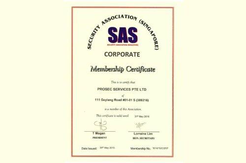 Security Association Singapore Membership Certification
